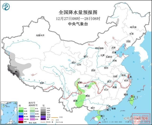 冷空气继续影响中东部地区 西藏南部等地将有强降雪-2.jpg